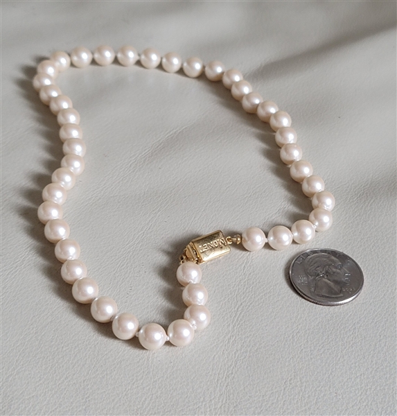 Vintage MONET white/gray pearl necklace Excellent... - Depop