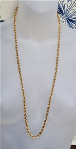 MONET multi twisted chainlinks gold tone necklace