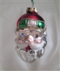 Santa Claus vintage glass ornament Christmas decor