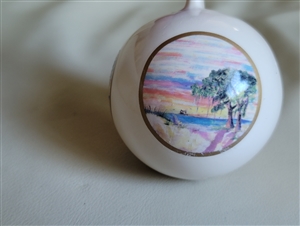 Florida beach M Moran porcelain ornament