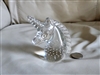 Clear art glass whimsical  Unicorn home decor and gift idea