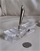 Vintage clear lucite pen holder,clothes pin design