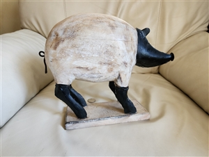 Hod wild pig wooden and metal sculpture India