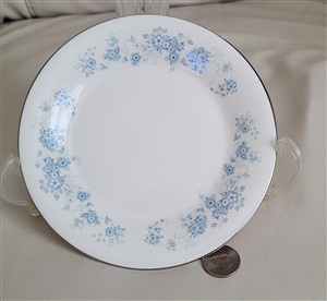 Michelle H5078 Royal Doulton salad plate blue floral platinum