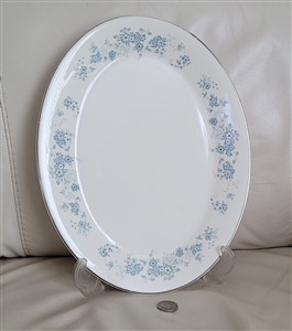 Vintage Royal Doulton Michelle oval serving platter blue floral