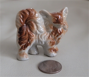 Small porcelain Papillon dog desk decor Japan