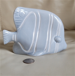 Porcelain exotic fish sculpture  pastel porcelain