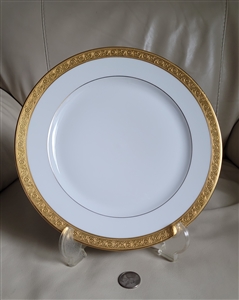 Rosenthal Pickard Gold Encrusted Floral Filigree Dinner Plate