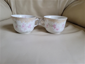 Doulton England two porcelain teacups Beatrice