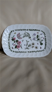 Botanical decor porcelain plate Andrea by Sadek