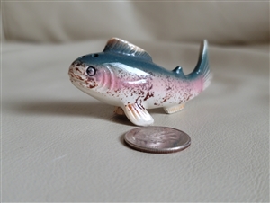 Japanese porcelain trout or salmon fish shaker