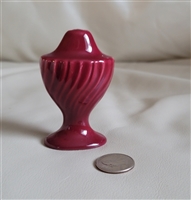 Burgundy Earthenware salt or pepper shaker