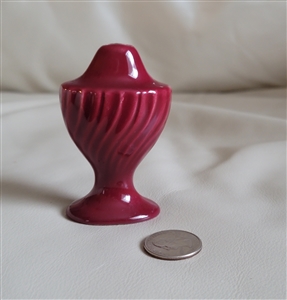 Burgundy Earthenware salt or pepper shaker