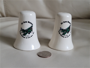Vintage Air Force JN 4 Jenny porcelain shakers