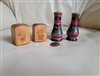 Handcrafted wooden salt and pepper shakers sets