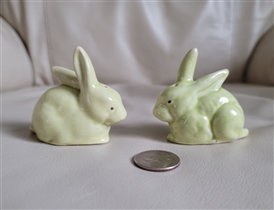 Rabbits porcelain salt and pepper shakers