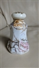 Rose decorated shaker in embossed porcelain design