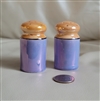 Iridescent blue orange set of elegant shakers