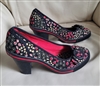 Rocket Dog floral print corduroy rubber heel pumps