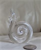 Clear glass snail home decor gift idea