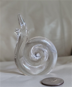 Clear glass snail home decor gift idea