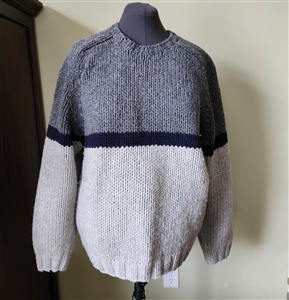 J Crew 100 percent wool mens sweater outerwear, tricolor wool