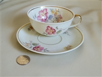 Floral elegant cup and saucer Johann Haviland