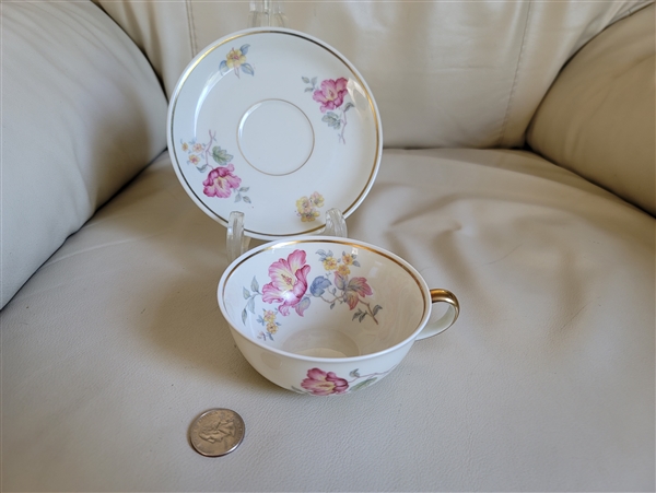 Floral elegant cup and saucer Johann Haviland