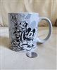 Sketchy Mickey Group Disney porcelain mug