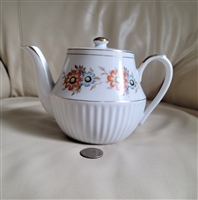 Porcelain floral teapot Chelsea Japan collectible