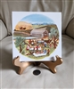 Franciscan tile art with farm scenery