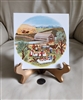 Franciscan ceramic art tile colorful farm scenery