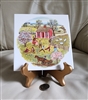 Franciscan tile art with schoolyard scenery USA