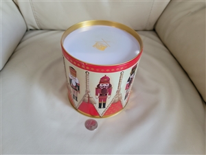 Vintage Nutcracker drum tin box