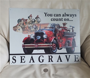 Vintage Fire Department Savage advertising tin