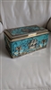 Nautical Sail Ships embossed lidded tin storage