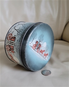 Cherrydale round lidded tin box storage