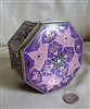 Octagonal Meister tin lidded box storage