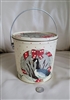 Goose and heart ribbons tin basket storage