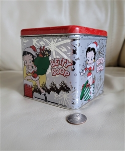 Betty Boop 2001 Holiday collectible tin box decor