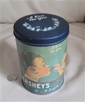 Hersheys Milk Chocolate round tin storage