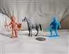 Wild West colorful cowboy Native American and horse toys