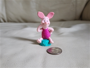 Piglet PVC colorful Disney display toy figure sitting on a blue base
