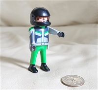 Motorcycle rider collectible Playmobil toys gifts 3 in tall