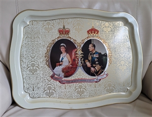 The Queen's Silver Jubilee 1977 metal serving tray