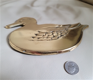 Solid brass Duck footed trivet by Rubel