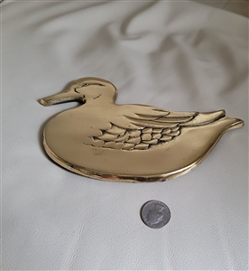 Solid brass Duck footed trivet by Rubel vintage functional surface protection for indoor and outdoors home decorative accent