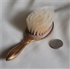 Antique gold tone metal vanity hairbrush