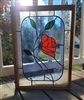 Handcrafted stained glass Rose wall decor