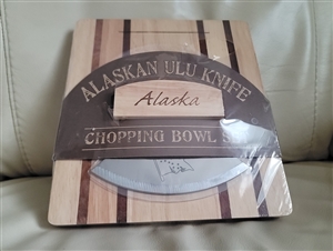 Alaska Ulu Knife in chopping bowl set kitchen aid